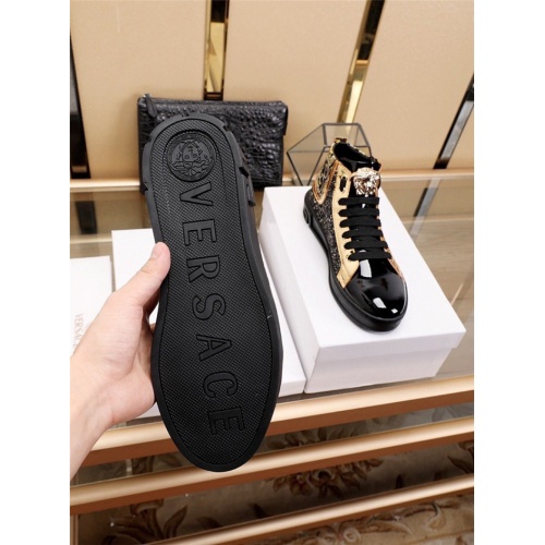 Replica Versace High Tops Shoes For Men #829927 $82.00 USD for Wholesale