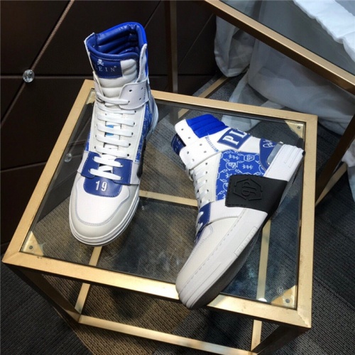 Replica Philipp Plein PP High Tops Shoes For Men #830269 $108.00 USD for Wholesale