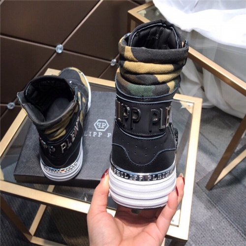 Replica Philipp Plein PP High Tops Shoes For Men #830276 $112.00 USD for Wholesale