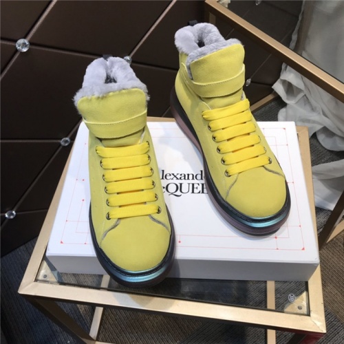 Replica Alexander McQueen High Tops Shoes For Men #830293 $122.00 USD for Wholesale