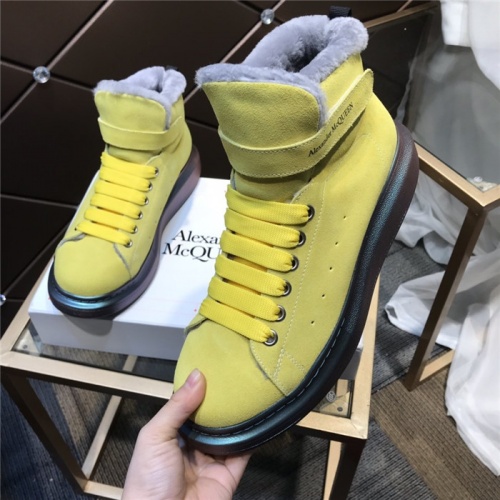 Replica Alexander McQueen High Tops Shoes For Women #830305 $122.00 USD for Wholesale