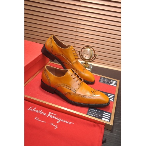 Salvatore Ferragamo Leather Shoes For Men #830524 $82.00 USD, Wholesale Replica Salvatore Ferragamo Leather Shoes
