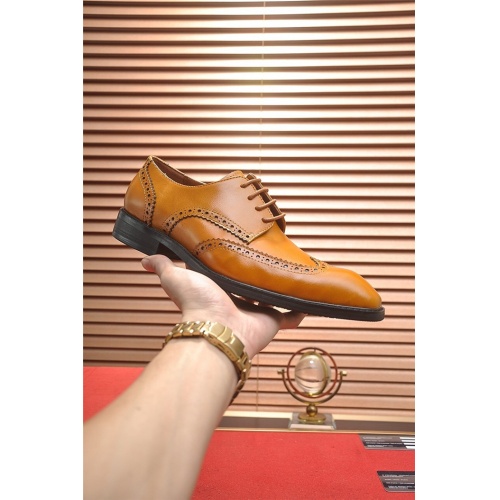 Replica Salvatore Ferragamo Leather Shoes For Men #830524 $82.00 USD for Wholesale