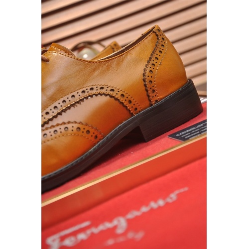 Replica Salvatore Ferragamo Leather Shoes For Men #830524 $82.00 USD for Wholesale