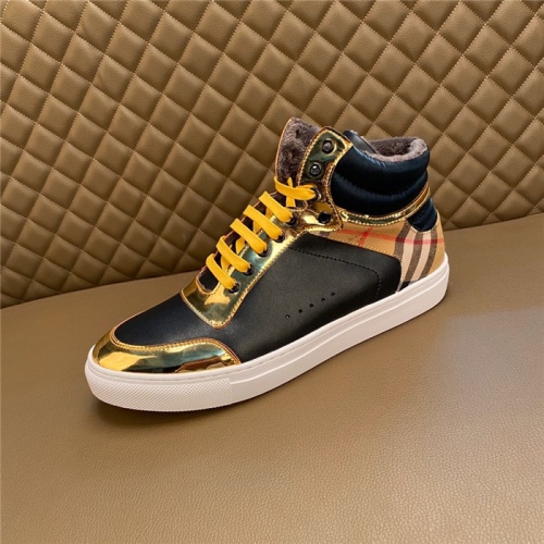 Replica Burberry High Tops Shoes For Men #830556 $80.00 USD for Wholesale