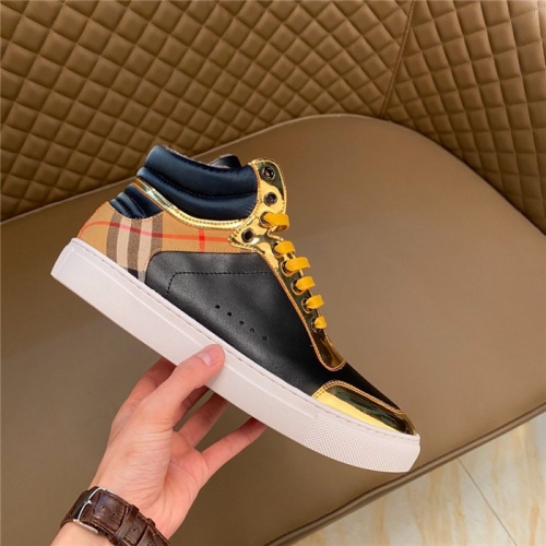 Replica Burberry High Tops Shoes For Men #830556 $80.00 USD for Wholesale