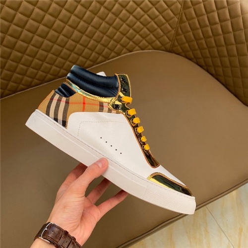 Replica Burberry High Tops Shoes For Men #830557 $80.00 USD for Wholesale