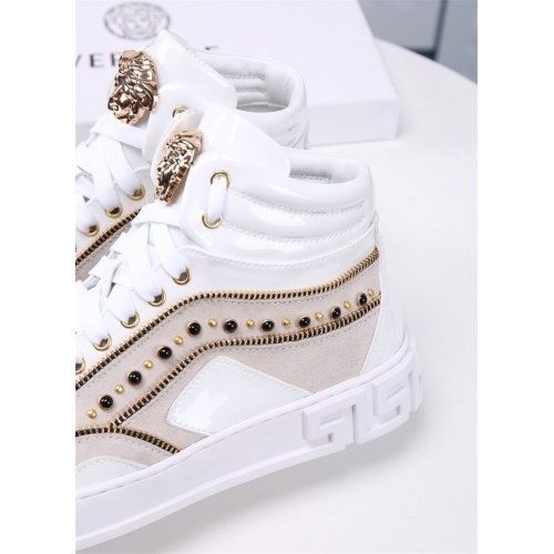 Replica Versace High Tops Shoes For Men #830561 $85.00 USD for Wholesale