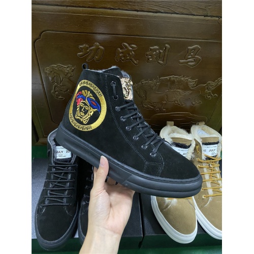 Replica Versace High Tops Shoes For Men #830583 $96.00 USD for Wholesale