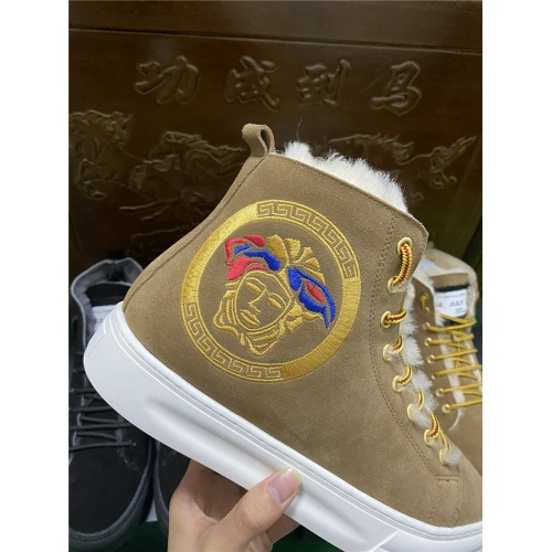 Replica Versace High Tops Shoes For Men #830584 $96.00 USD for Wholesale
