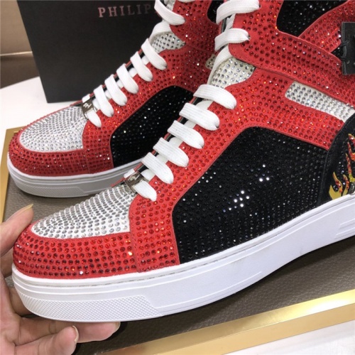 Replica Philipp Plein PP High Tops Shoes For Men #831148 $105.00 USD for Wholesale