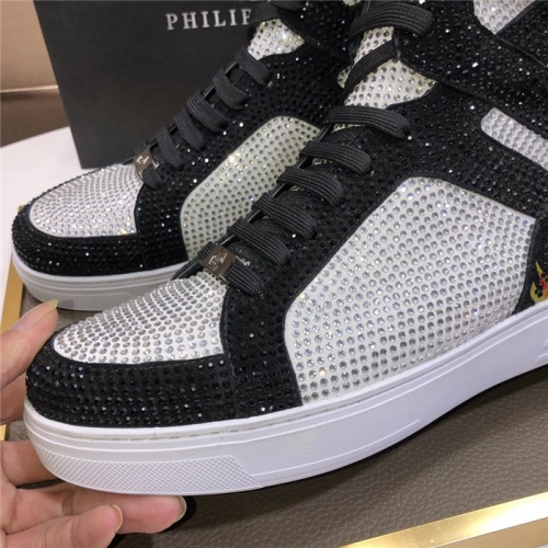 Replica Philipp Plein PP High Tops Shoes For Men #831150 $105.00 USD for Wholesale