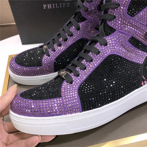 Replica Philipp Plein PP High Tops Shoes For Men #831151 $105.00 USD for Wholesale