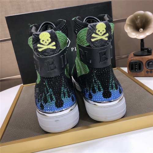 Replica Philipp Plein PP High Tops Shoes For Men #831152 $105.00 USD for Wholesale