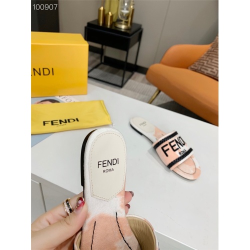 Replica Fendi Slippers For Women #831377 $60.00 USD for Wholesale