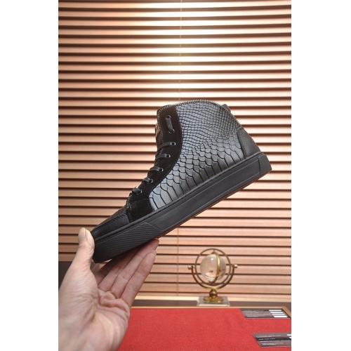Replica Philipp Plein PP High Tops Shoes For Men #831442 $85.00 USD for Wholesale