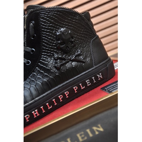 Replica Philipp Plein PP High Tops Shoes For Men #831442 $85.00 USD for Wholesale