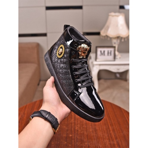 Replica Versace High Tops Shoes For Men #831464 $82.00 USD for Wholesale