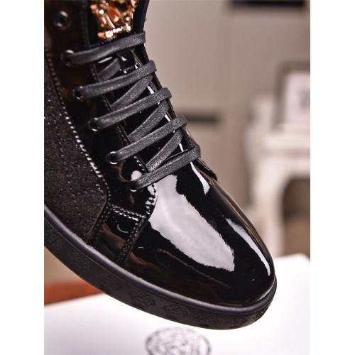 Replica Versace High Tops Shoes For Men #831464 $82.00 USD for Wholesale