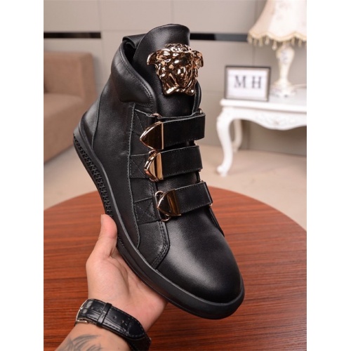 Replica Versace High Tops Shoes For Men #831466 $88.00 USD for Wholesale