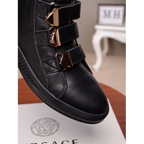 Replica Versace High Tops Shoes For Men #831466 $88.00 USD for Wholesale