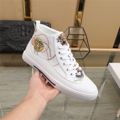 Replica Versace High Tops Shoes For Men #831486 $82.00 USD for Wholesale