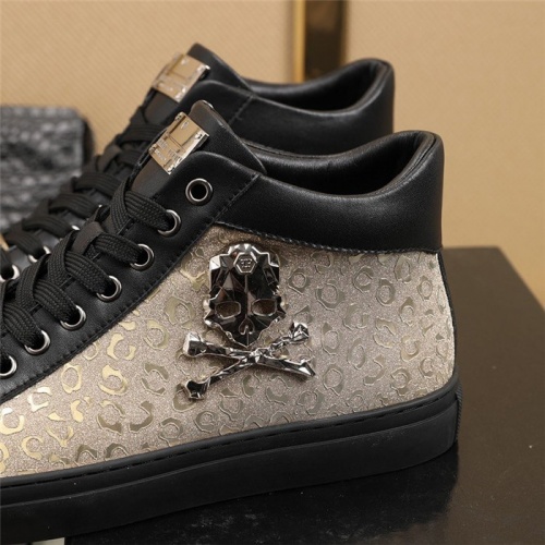 Replica Philipp Plein PP High Tops Shoes For Men #831495 $85.00 USD for Wholesale