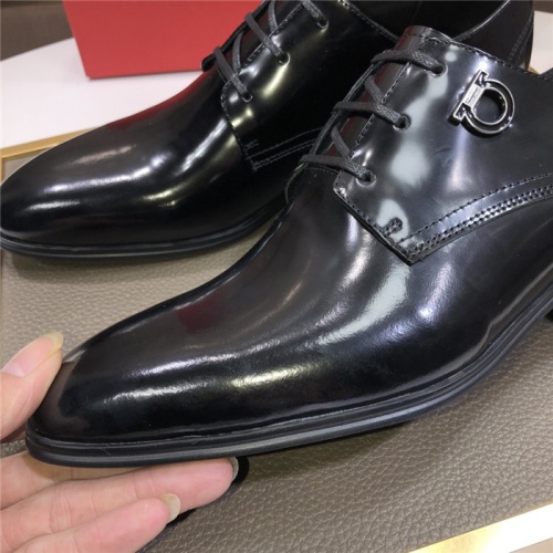 Replica Salvatore Ferragamo Leather Shoes For Men #831711 $98.00 USD for Wholesale