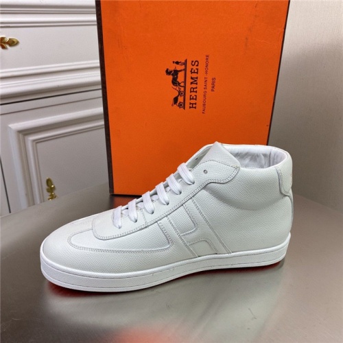 Replica Hermes High Tops Shoes For Men #831756 $80.00 USD for Wholesale