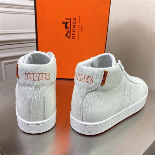 Replica Hermes High Tops Shoes For Men #831756 $80.00 USD for Wholesale