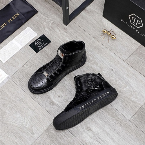 Replica Philipp Plein PP High Tops Shoes For Men #831997 $85.00 USD for Wholesale