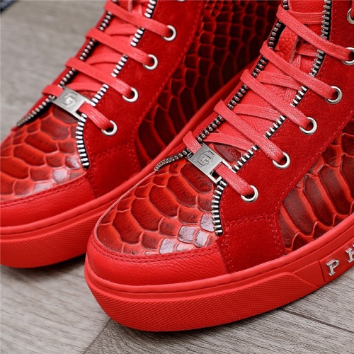 Replica Philipp Plein PP High Tops Shoes For Men #831998 $85.00 USD for Wholesale