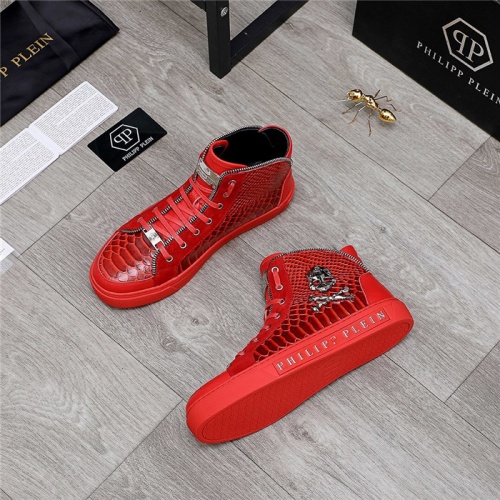 Replica Philipp Plein PP High Tops Shoes For Men #831998 $85.00 USD for Wholesale