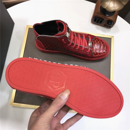 Replica Philipp Plein PP High Tops Shoes For Men #832003 $85.00 USD for Wholesale