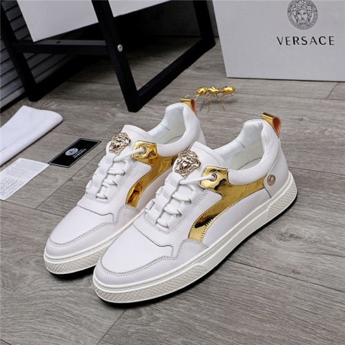 Versace Casual Shoes For Men #832084 $80.00 USD, Wholesale Replica Versace Casual Shoes