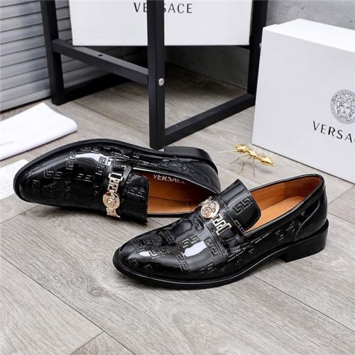 Replica Versace Leather Shoes For Men #832086 $82.00 USD for Wholesale