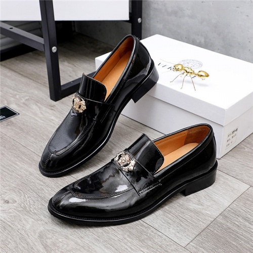 Versace Leather Shoes For Men #832088 $82.00 USD, Wholesale Replica Versace Leather Shoes