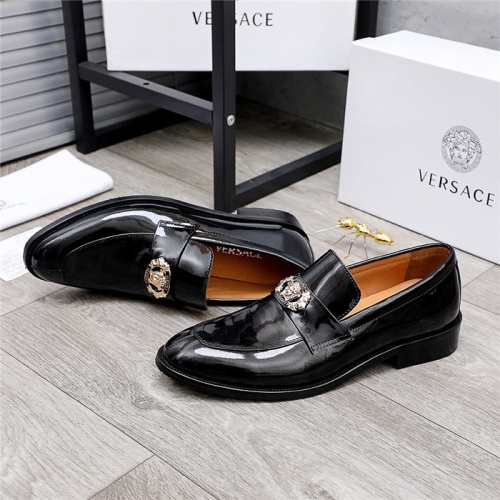 Replica Versace Leather Shoes For Men #832088 $82.00 USD for Wholesale