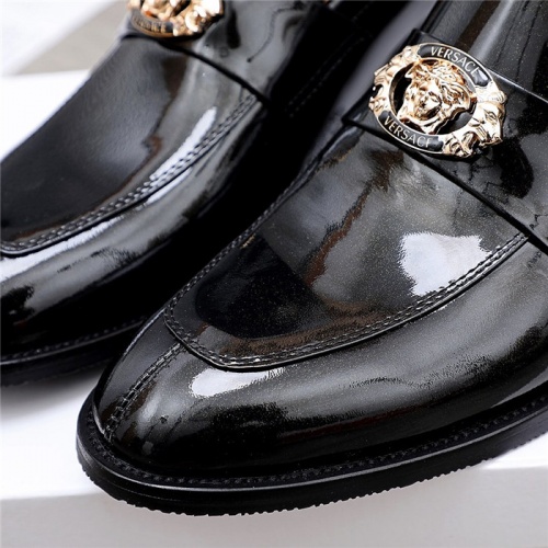 Replica Versace Leather Shoes For Men #832088 $82.00 USD for Wholesale