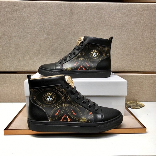 Replica Versace High Tops Shoes For Men #832089 $82.00 USD for Wholesale