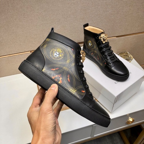 Replica Versace High Tops Shoes For Men #832089 $82.00 USD for Wholesale