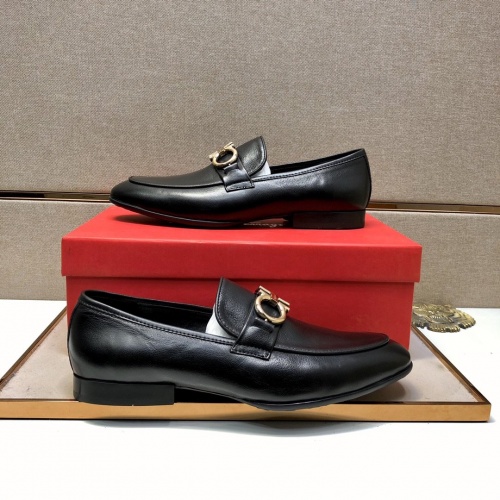 Replica Salvatore Ferragamo Leather Shoes For Men #832107 $85.00 USD for Wholesale