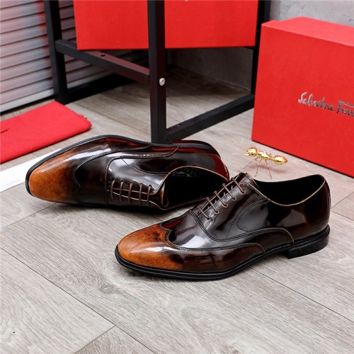 Replica Salvatore Ferragamo Leather Shoes For Men #832112 $96.00 USD for Wholesale