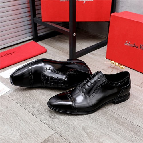 Replica Salvatore Ferragamo Leather Shoes For Men #832115 $96.00 USD for Wholesale