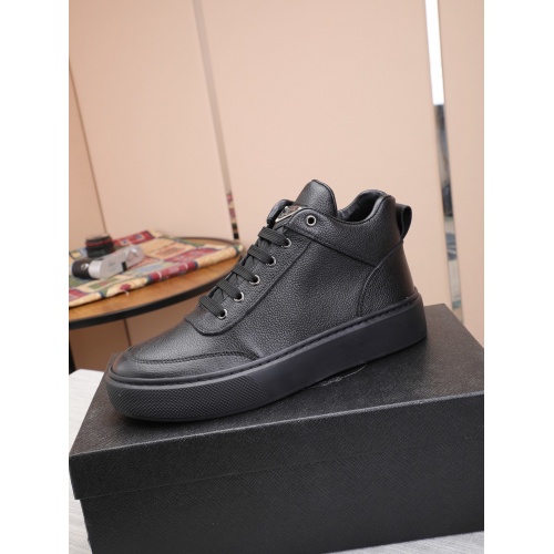 Replica Prada High Tops Shoes For Men #832137 $85.00 USD for Wholesale