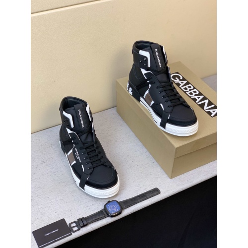 Replica Dolce & Gabbana D&G High Top Shoes For Men #832322 $105.00 USD for Wholesale