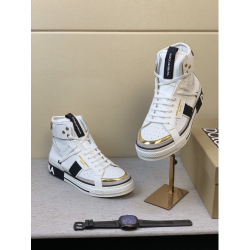 Replica Dolce & Gabbana D&G High Top Shoes For Men #832326 $105.00 USD for Wholesale