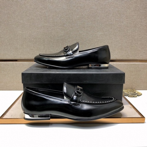 Replica Armani Leather Shoes For Men #832373 $82.00 USD for Wholesale