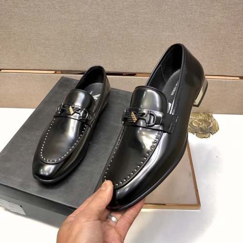 Replica Armani Leather Shoes For Men #832373 $82.00 USD for Wholesale