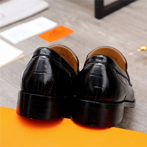 Replica Hermes Leather Shoes For Men #832382 $82.00 USD for Wholesale